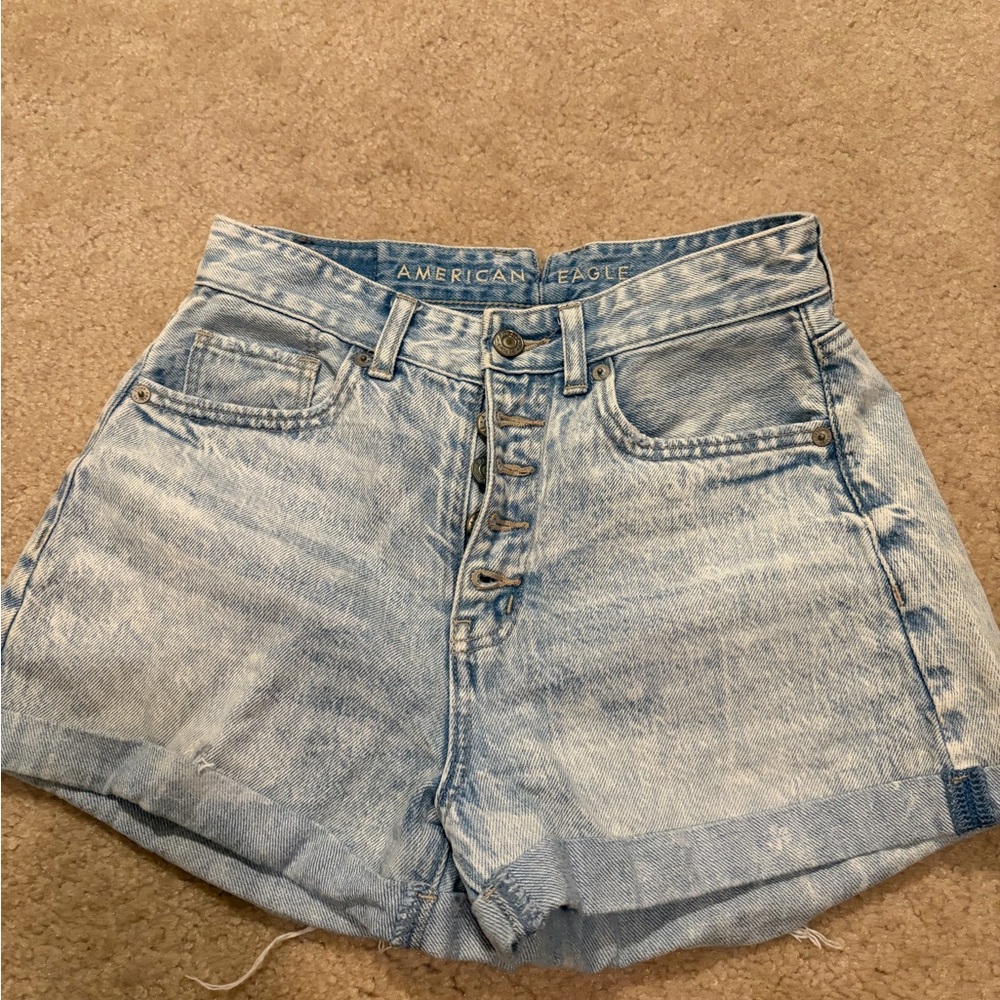 American Eagle Outfitters Faded Blue Jean Shorts